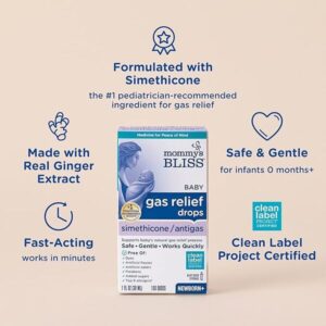 Siro Tiêu Hơi Cho Bé Mommy’s Bliss Gas Relief Drops 30ml – Giảm Đầy Hơi, Khó Chịu, Hỗ Trợ Tiêu Hóa - Hình ảnh 4