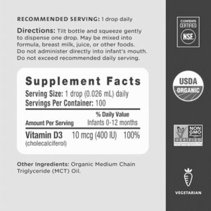 Vitamin D3 Mommy's Bliss Organic - Hình ảnh 2