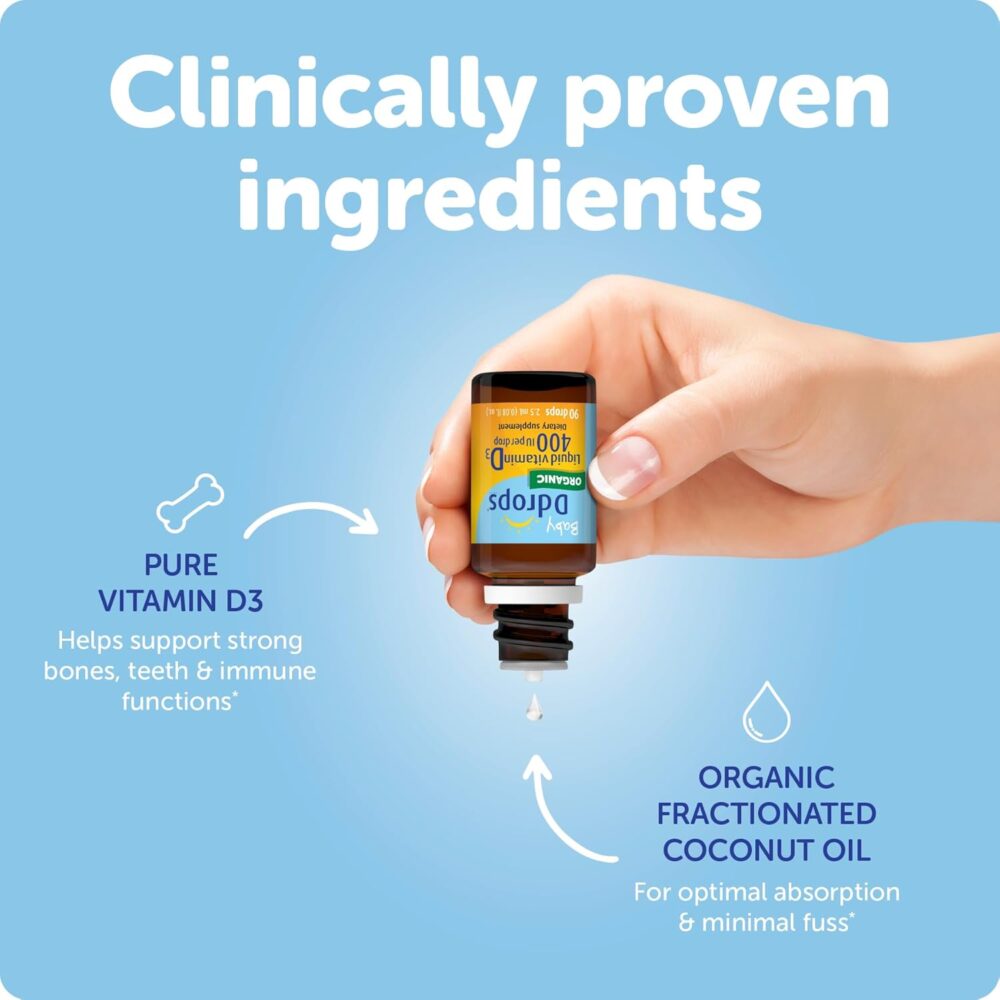 Baby Ddrops Liquid Vitamin D3 400 IU - Hình ảnh 4