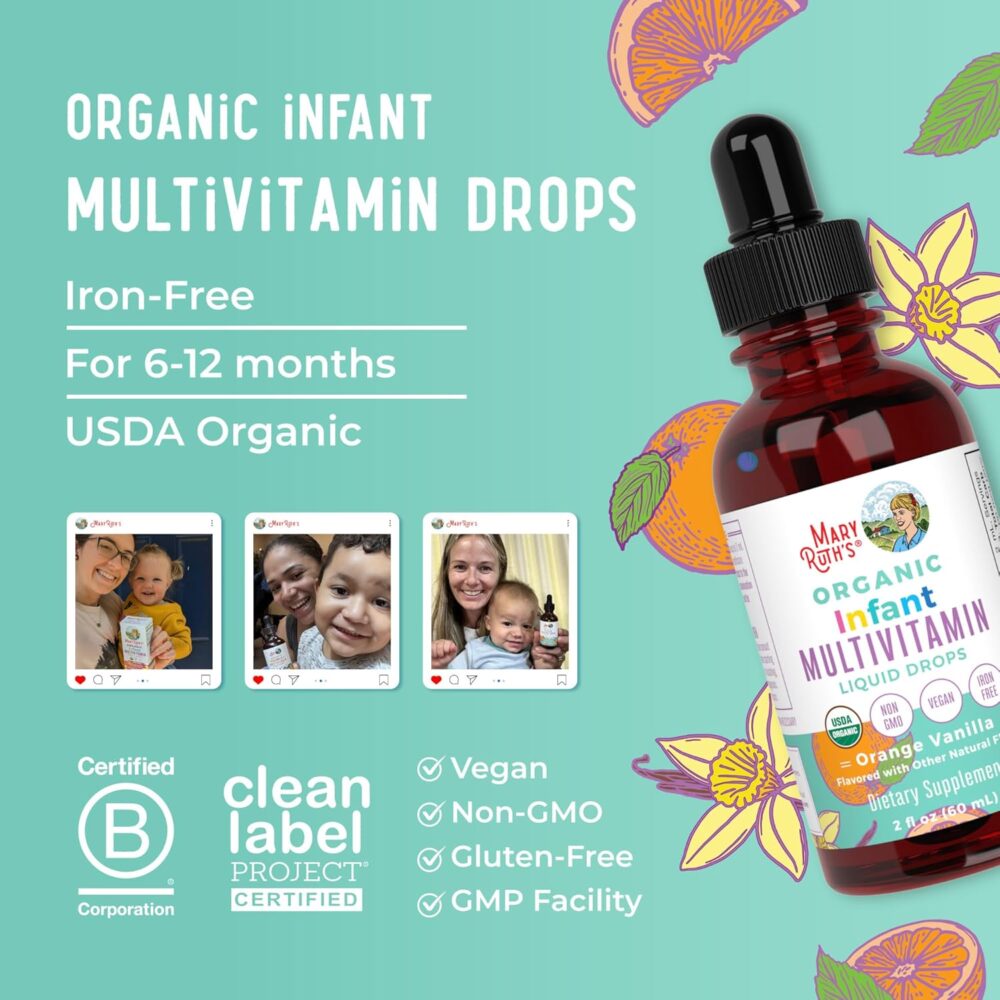 MaryRuth Organics Multivitamin for Infants (IRON FREE) - Hình ảnh 6
