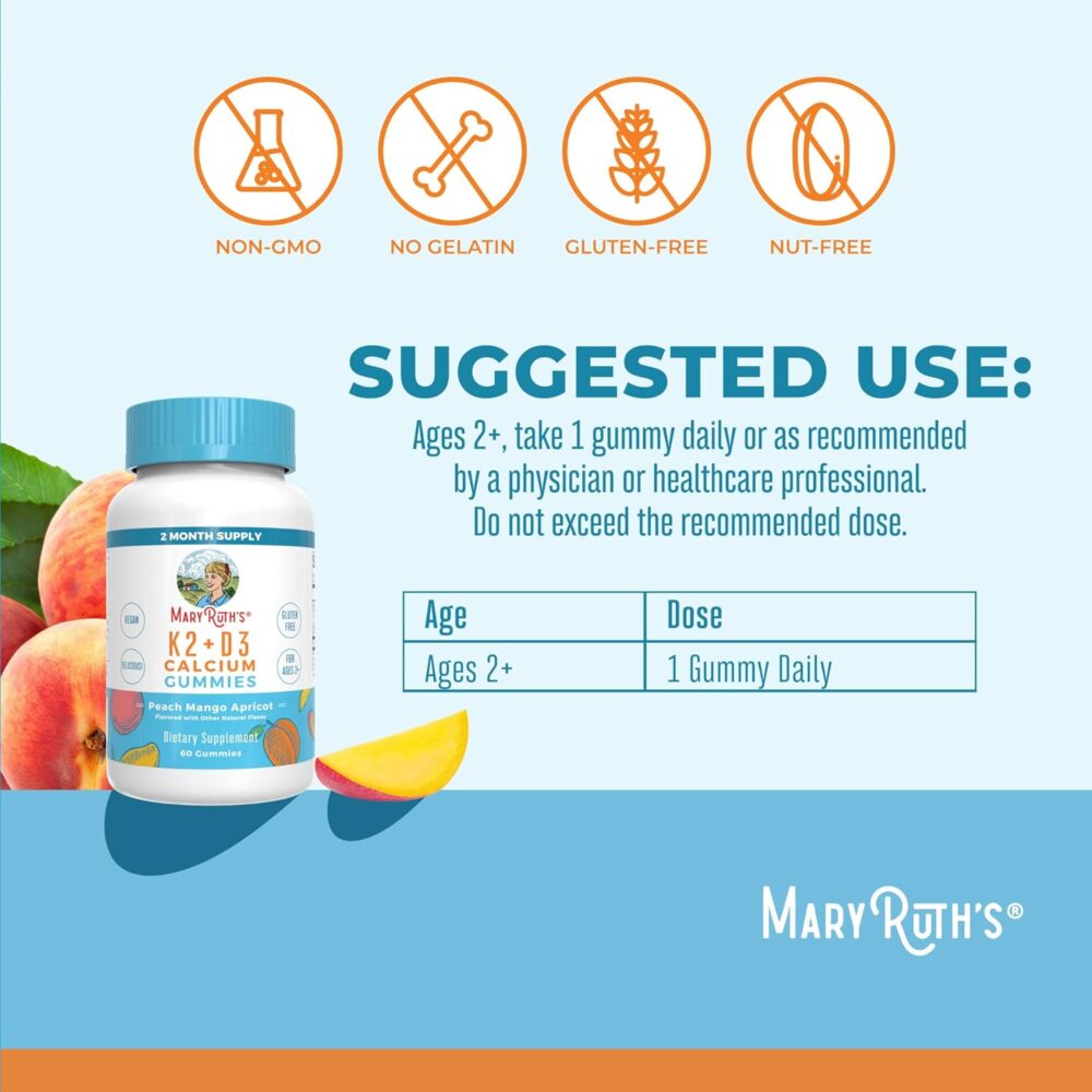 Mary ruth's K2 + D3 Calcium Gummies - Hình ảnh 3