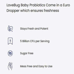 lovebug Baby Probiotic Drops with 400iu Vitamin D - Hình ảnh 5