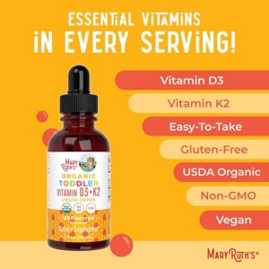 MaryRuth Organics K2 D3 Vitamin Liquid Supplement for Toddlers - Hình ảnh 2