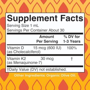 MaryRuth Organics K2 D3 Vitamin Liquid Supplement for Toddlers - Hình ảnh 3