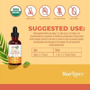 MaryRuth Organics K2 D3 Vitamin Liquid Supplement for Toddlers - Hình ảnh 4